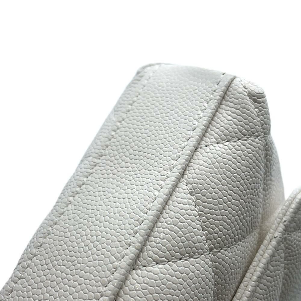 シャネル ハンドバッグ ココハンドル マトラッセ マイクロ キャビアスキン AP4245 CHANEL 2wayチェーンショルダーバッグ 白