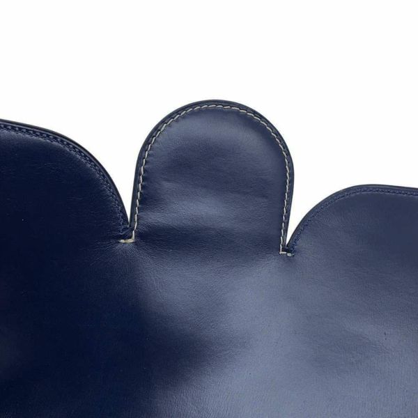 エルメス クラッチバッグ ファコ ネイビー ボックスカーフ 〇J刻印 HERMES メンズ バッグ