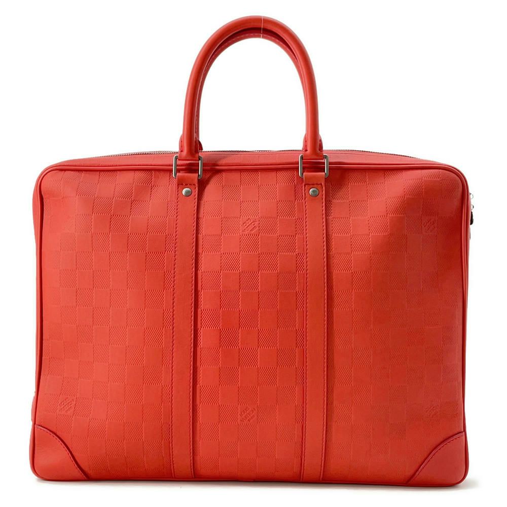 ルイヴィトン ビジネスバッグ ダミエ・アンフィニ ポルトドキュマン・ヴォワヤージュ PDV N41143 LOUIS VUITTON レッド