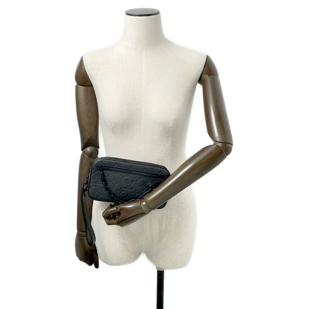 ルイヴィトン セカンドバッグ モノグラム・トリヨン ポシェット・ヴォルガ M55703 LOUIS VUITTON 黒 ブラック