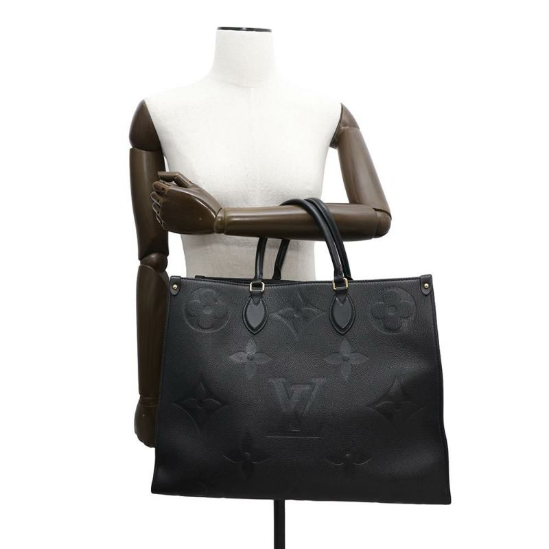 ルイヴィトン トートバッグ モノグラム・アンプラント オンザゴーGM M44925 LOUIS VUITTON 2wayショルダー 黒 ブラック