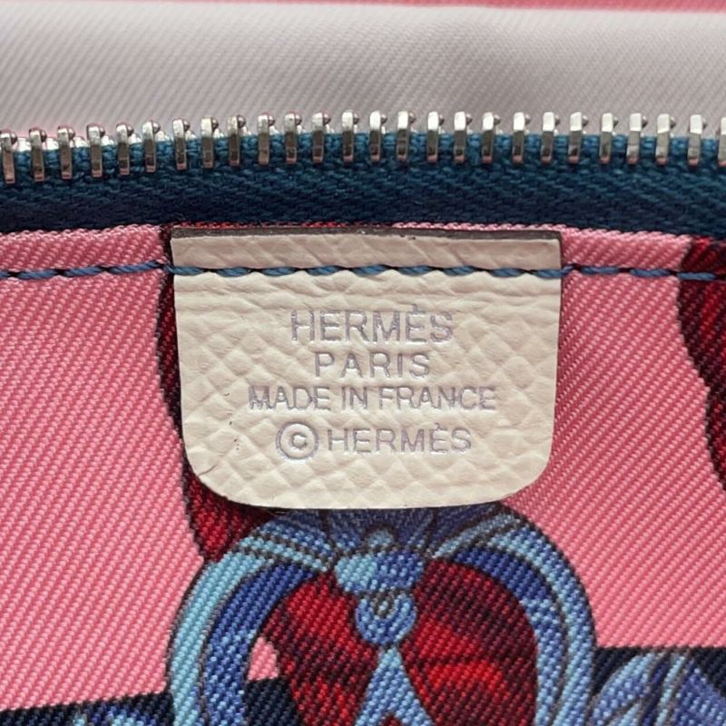 エルメス 長財布 アザップロング シルクイン ナタ/シルバー金具 エプソン Z刻印 HERMES 財布