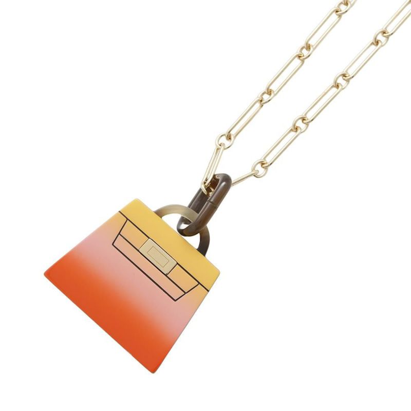 エルメス ネックレス アミュレット フュージョン ケリーGM バッファローホーン HERMES アクセサリー