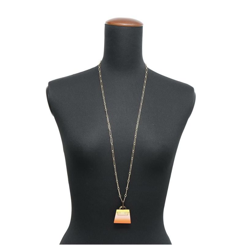 エルメス ネックレス アミュレット フュージョン ケリーGM バッファローホーン HERMES アクセサリー