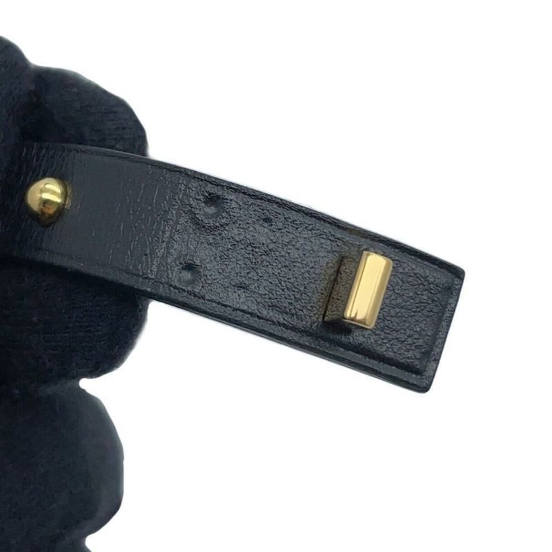 エルメス ブレスレット ミニドッグ クルーロン ブラック/ゴールド金具 スイフト X刻印 サイズT1 黒