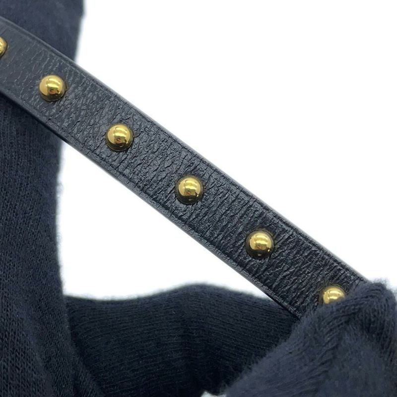 エルメス ブレスレット ミニドッグ クルーロン ブラック/ゴールド金具 スイフト X刻印 サイズT1 黒