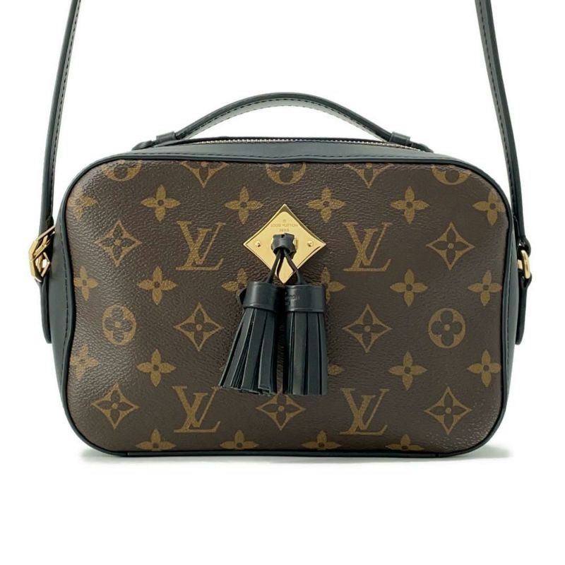 ルイヴィトン ショルダーバッグ モノグラム サントンジュ M43555 LOUIS VUITTON タッセル ブラック 黒