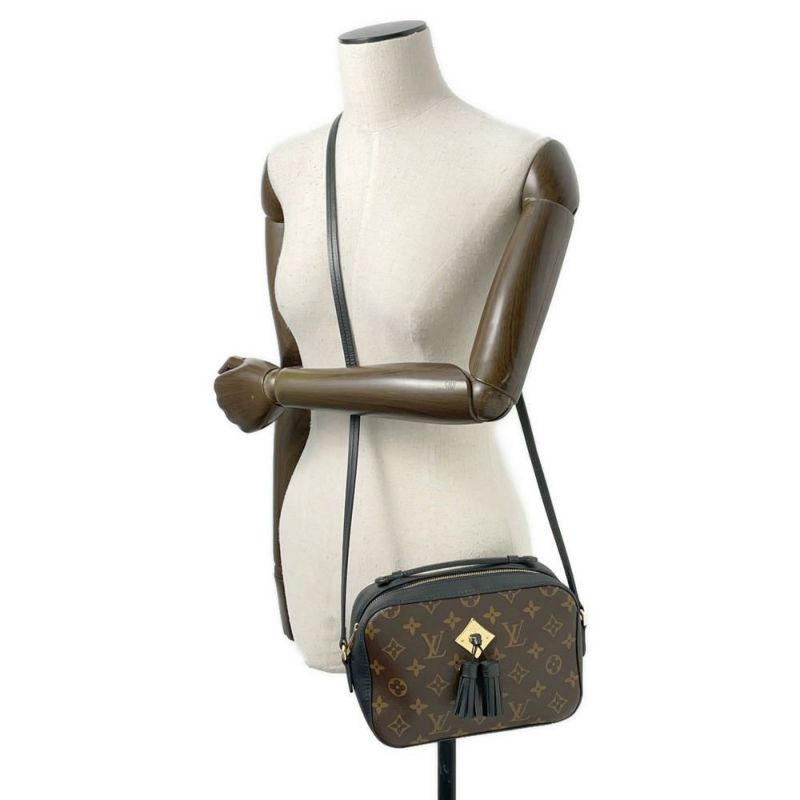ルイヴィトン ショルダーバッグ モノグラム サントンジュ M43555 LOUIS VUITTON タッセル ブラック 黒