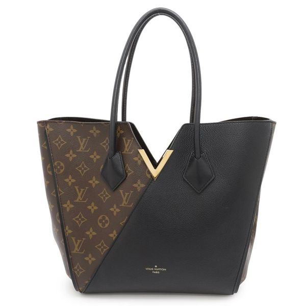 Louis Vuitton ブラック トートバッグ　ハンドバッグ　並行輸入品 ルイヴィトン トートバッグ モノグラム カーフレザー キモノMM