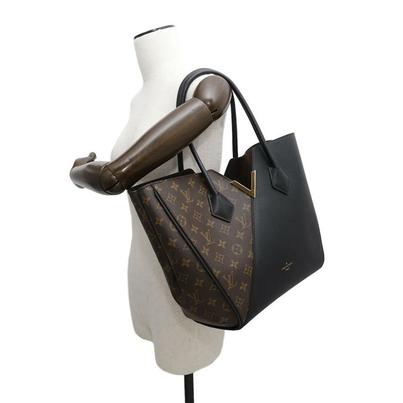 ルイヴィトン トートバッグ モノグラム カーフレザー キモノMM M40460 LOUIS VUITTON 黒 ブラック