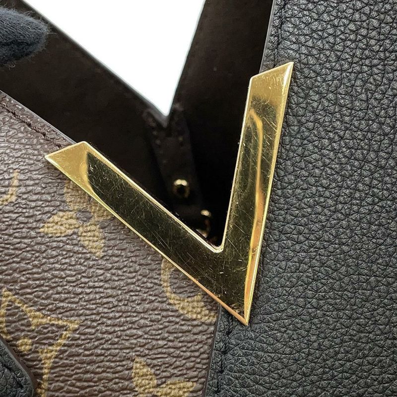 ルイヴィトン トートバッグ モノグラム カーフレザー キモノMM M40460 LOUIS VUITTON 黒 ブラック