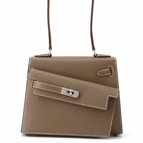 エルメス ショルダー バッグ ケリー20 無秩序 外縫い エトゥープ/シルバー金具 エプソン B刻印