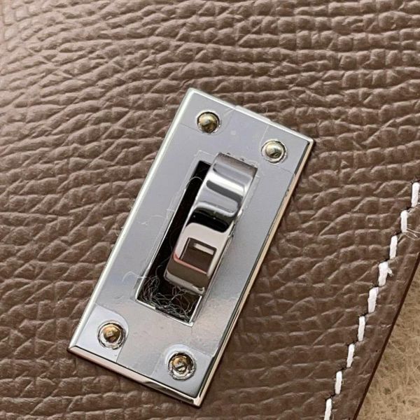 エルメス ショルダー バッグ ケリー20 無秩序 外縫い エトゥープ/シルバー金具 エプソン B刻印