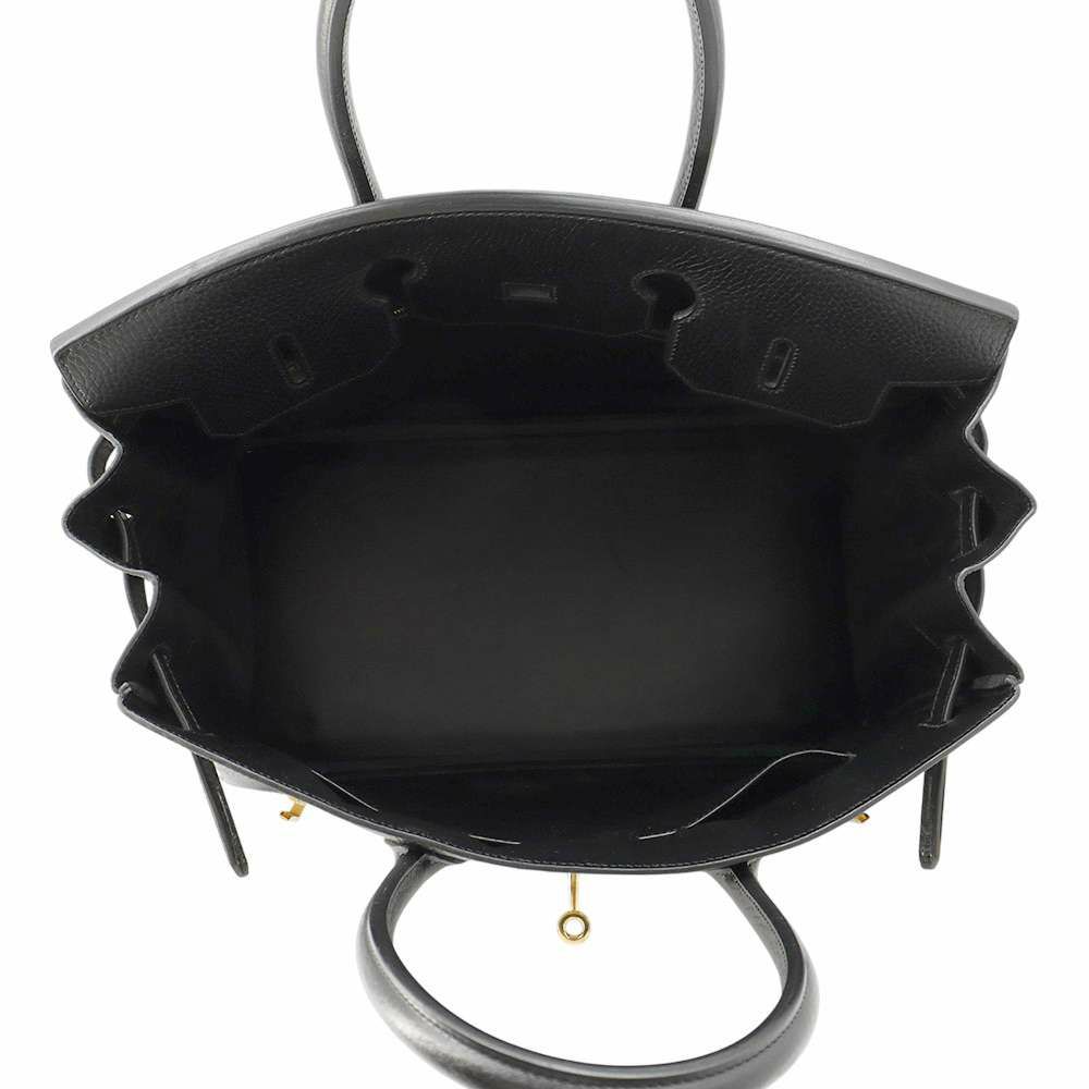 エルメス バーキン35 ブラック/ゴールド金具 アルデンヌ □B刻印 HERMES Birkin ハンドバッグ 黒