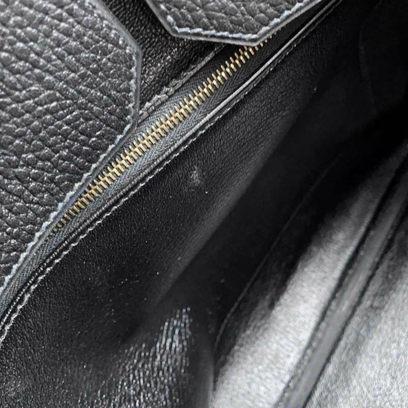 エルメス バーキン35 ブラック/ゴールド金具 アルデンヌ □B刻印 HERMES Birkin ハンドバッグ 黒