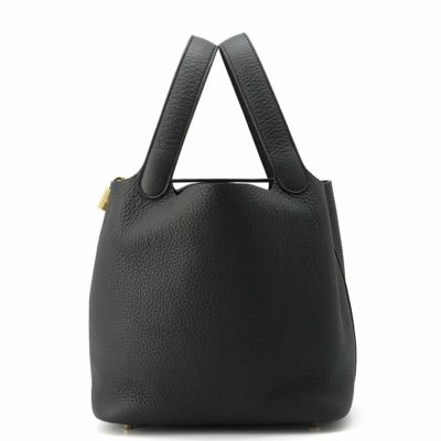 エルメス ハンドバッグ ピコタンロックMM ブラック/ゴールド金具