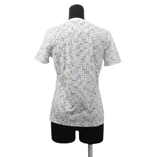 エルメス Ｔシャツ ボルデュック チェック コットン レディースサイズ36 HERMES トップス 白