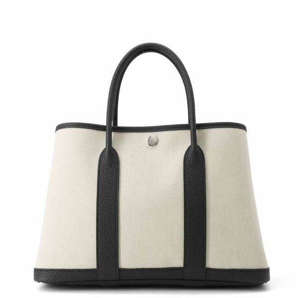 保証書★エルメス ガーデンパーティ30TPMベージュ/ブラックトートバッグ エルメス トートバッグ ガーデンパーティTPM ベージュ/ブラック