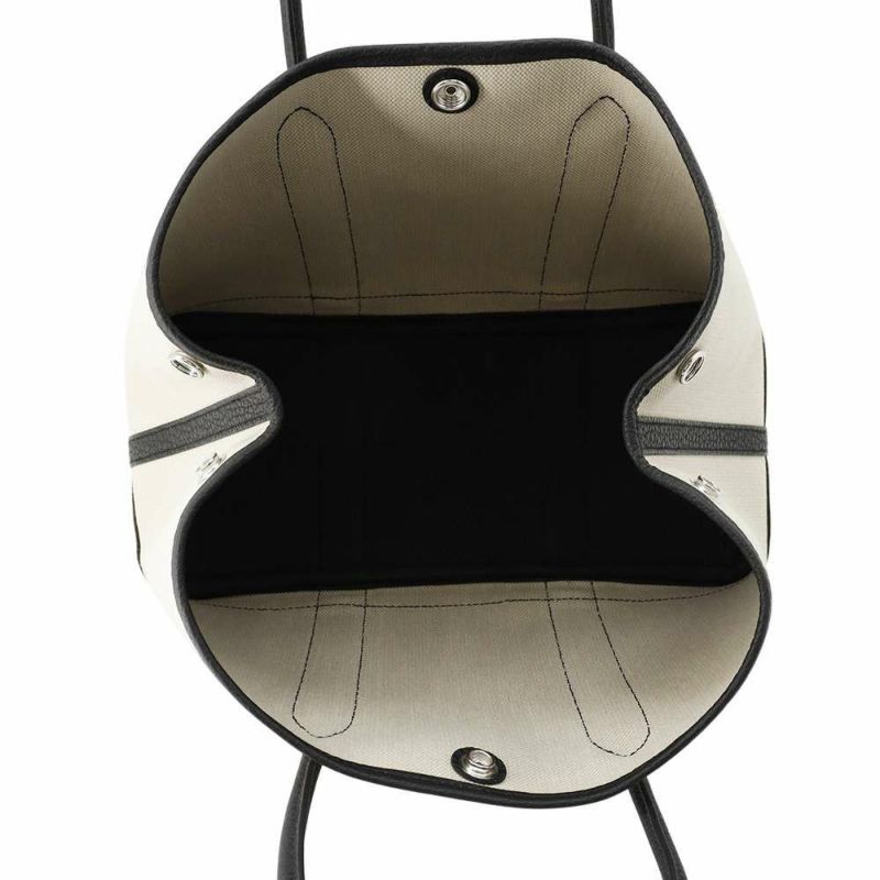 エルメス トートバッグ ガーデンパーティTPM ベージュ/ブラック/シルバー金具 トワルアッシュ/ネゴンダ K刻印 HERMES Garden Party 黒