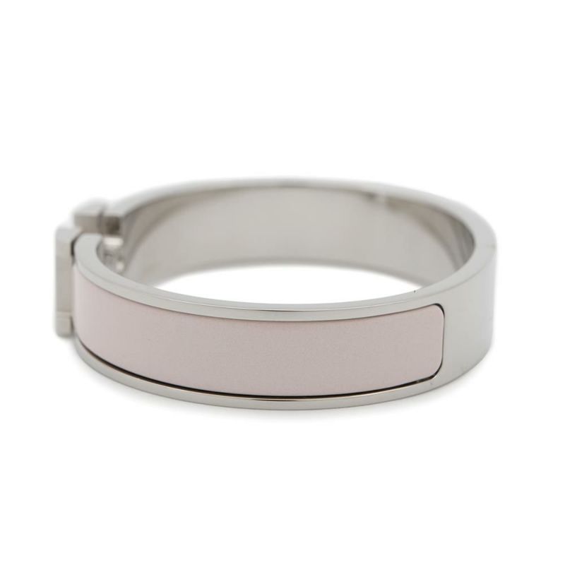 エルメス ブレスレット クリックH クリッククラックPM ローズ・カンダー/シルバー金具 HERMES アクセサリー