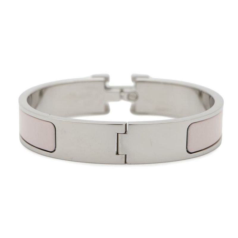 エルメス ブレスレット クリックH クリッククラックPM ローズ・カンダー/シルバー金具 HERMES アクセサリー