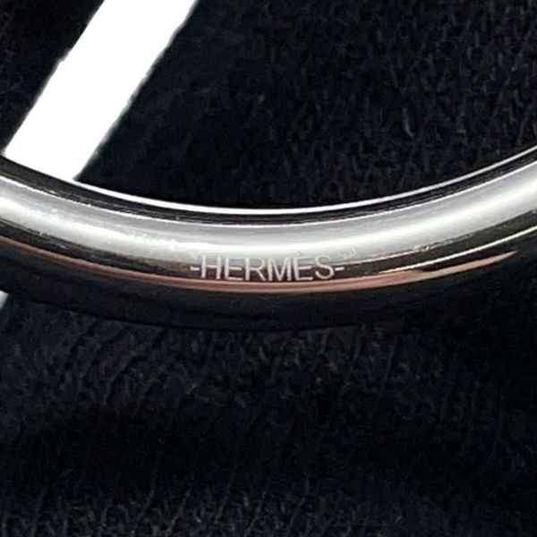 エルメス キーホルダー フェール・ア・シュヴァル Fer a Cheval オレンジ/シルバー金具 キーリング