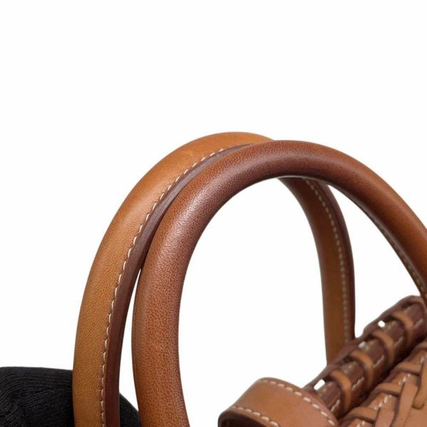 エルメス ハンドバッグ ボリート ピクニック24 ナチュラル/フォーブ/シルバー金具 ヤナギ/バレニア C刻印