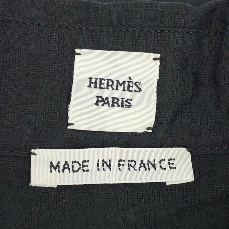 エルメス ワンピース ジップアップ・ドレス モザイク モチーフ サイズ40 HERMES アパレル 黒