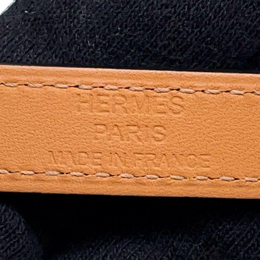 エルメス ブレスレット ケリー ドゥブルトゥール ブラック/シルバー金具 ボックスカーフ B刻印 サイズT2 黒