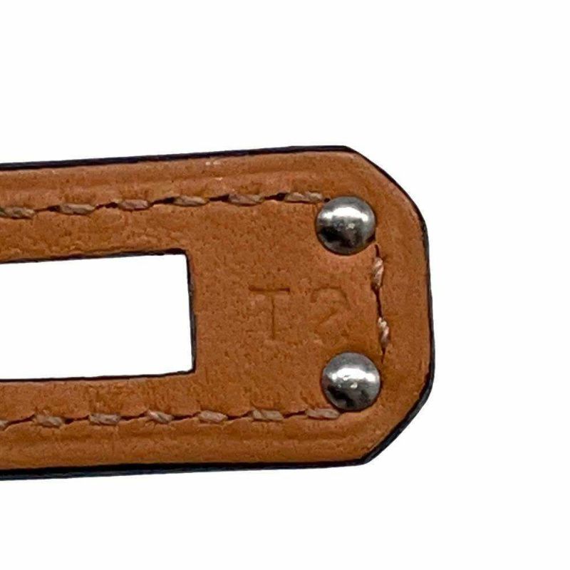 エルメス ブレスレット ケリー ドゥブルトゥール ブラック/シルバー金具 ボックスカーフ B刻印 サイズT2 黒