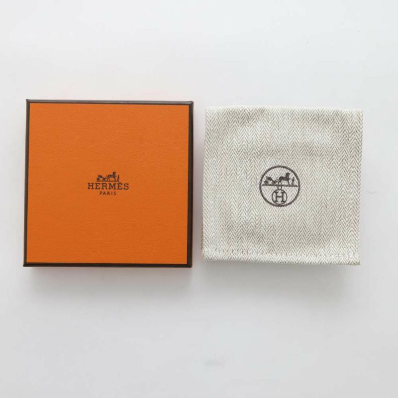 エルメス ブレスレット ケリー ドゥブルトゥール ブラック/シルバー金具 ボックスカーフ B刻印 サイズT2 黒