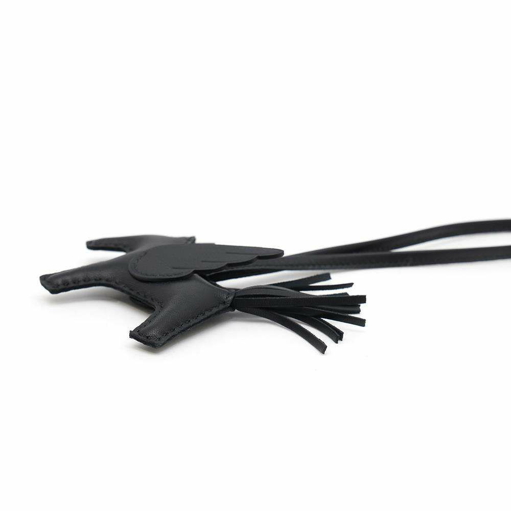 エルメス バッグチャーム ロデオPM ペガサス ブラック ラムスキン B刻印 HERMES ソーブラック