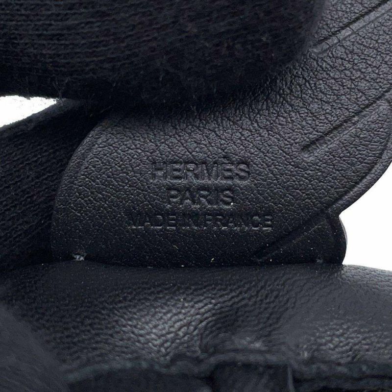 エルメス バッグチャーム ロデオPM ペガサス ブラック ラムスキン B刻印 HERMES ソーブラック