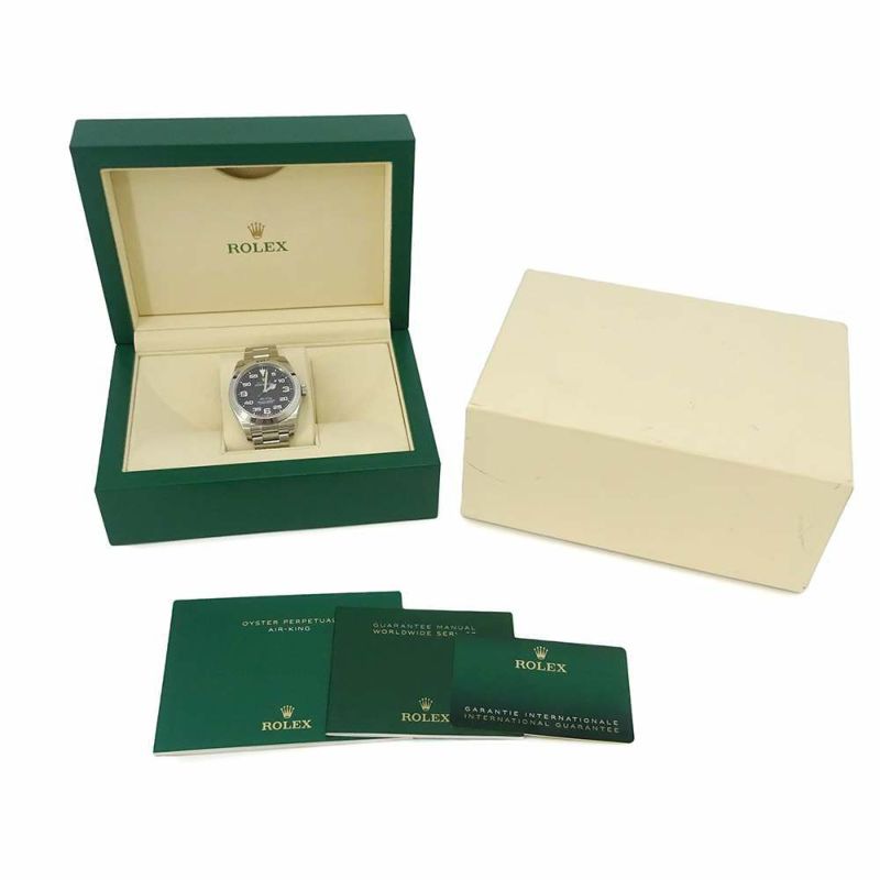 ロレックス エアキング ランダムシリアル ルーレット 116900 ROLEX 腕時計 黒文字盤
