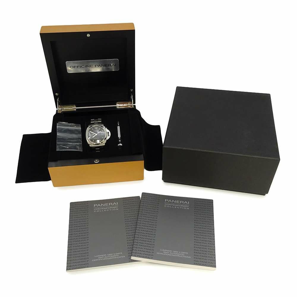 パネライ ルミノール 1950 3デイズ GMT PAM00329 PANERAI 腕時計 黒文字盤