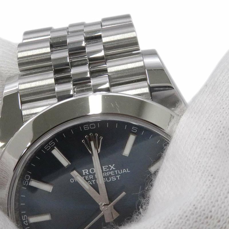 ロレックス デイトジャスト41 ランダムシリアル ルーレット 126300 ROLEX 腕時計 ブライトブルー文字盤