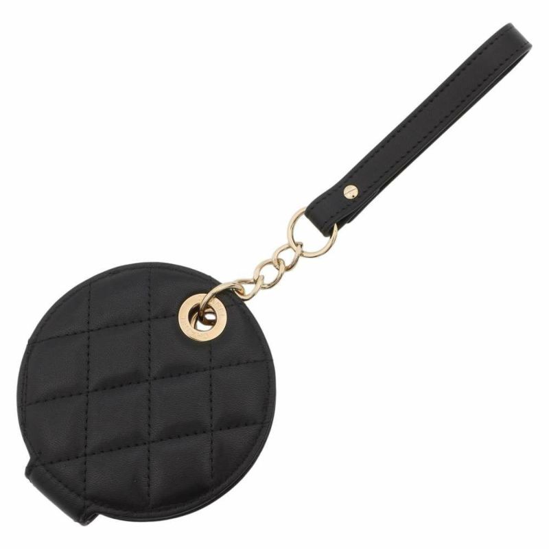 シャネル ネームタグ マトラッセ ココマーク ラムスキン CHANEL ノベルティ 黒