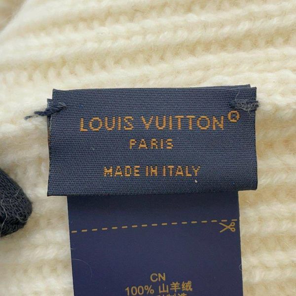 ルイヴィトン ニット帽 ボネ LVスパーク カシミヤ LOUIS VUITTON 帽子 白