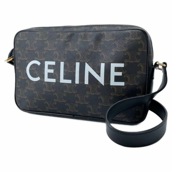 セリーヌ ショルダーバッグ トリオンフ メッセンジャーバッグ ミディアム 194502 CELINE バッグ 黒