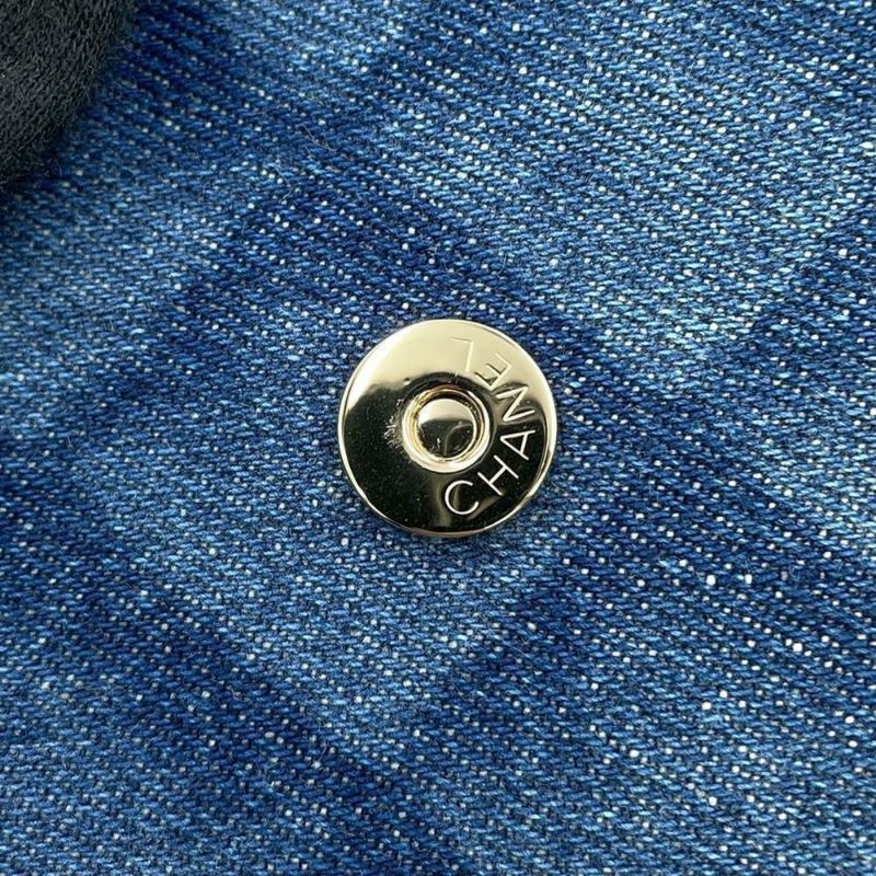 シャネル チェーンウォレット マトラッセ ココマーク デニム A33814 CHANEL 財布