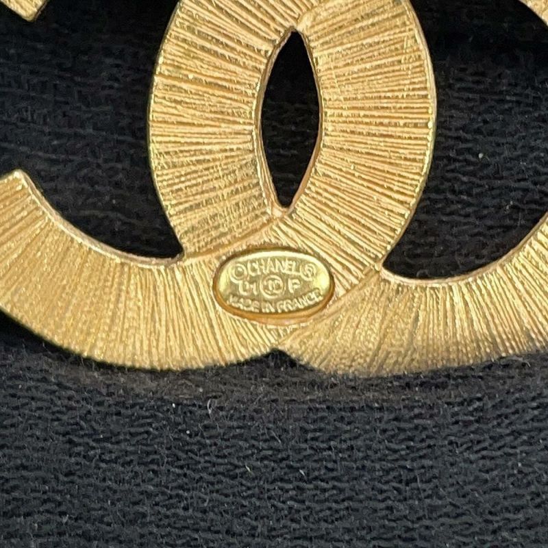 シャネル ブローチ ココマーク ラインストーン フェイクパール 2連ブローチ 01 P CHANEL アクセサリー