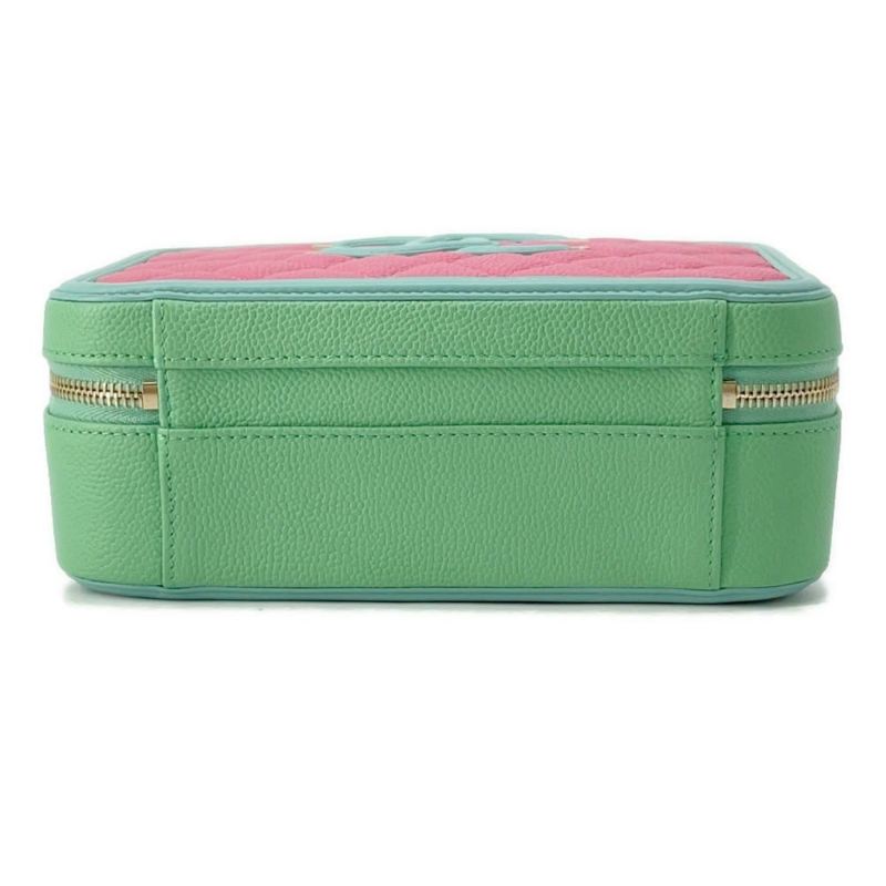 シャネル チェーンショルダーバッグ CCフィリグリー バニティバッグ キャビアスキン A93343 CHANEL ヴァニティ