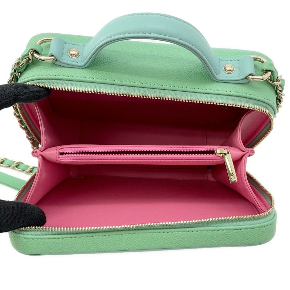 シャネル チェーンショルダーバッグ CCフィリグリー バニティバッグ キャビアスキン A93343 CHANEL ヴァニティ