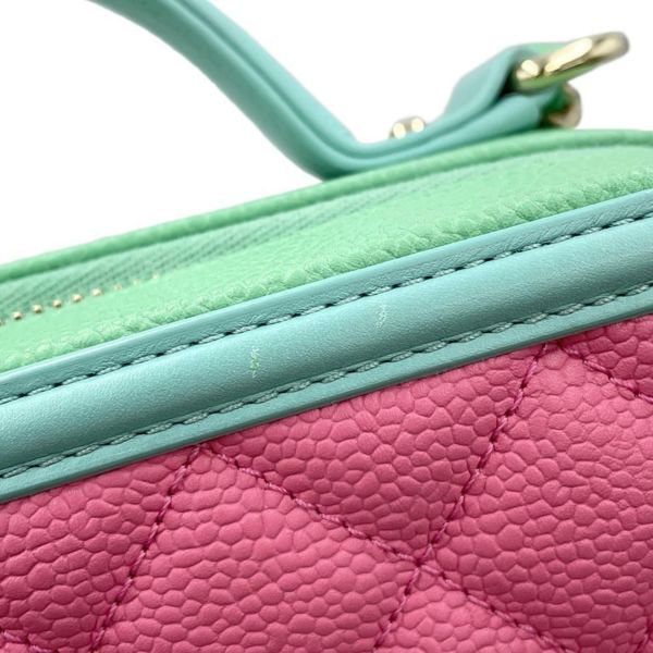 シャネル チェーンショルダーバッグ CCフィリグリー バニティバッグ キャビアスキン A93343 CHANEL ヴァニティ