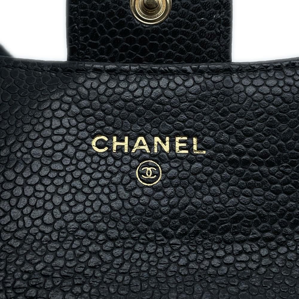シャネル カードケース マトラッセ クラシックカードケース ココマーク キャビアスキン AP0214 CHANEL 名刺入れ 黒
