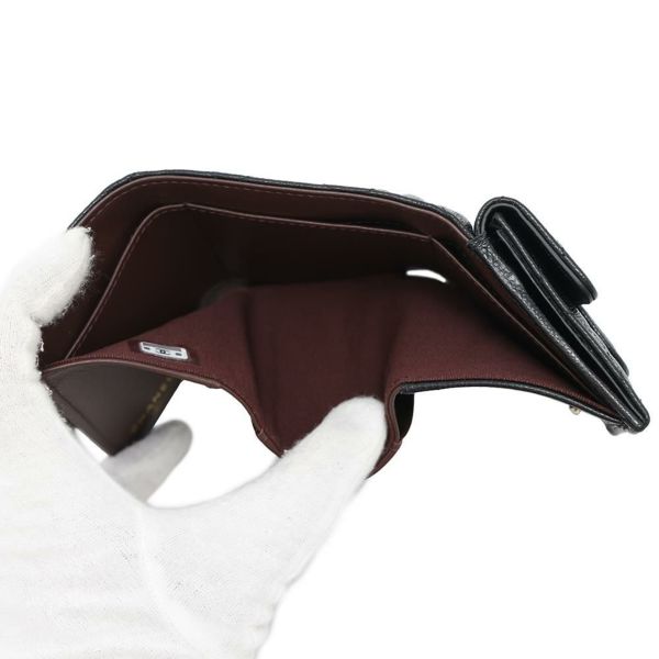 シャネル 三つ折り財布 マトラッセ ココマーク クラシック スモール フラップ ウォレット AP0230 CHANEL 黒