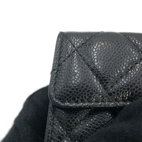 シャネル 三つ折り財布 マトラッセ ココマーク クラシック スモール フラップ ウォレット AP0230 CHANEL 黒