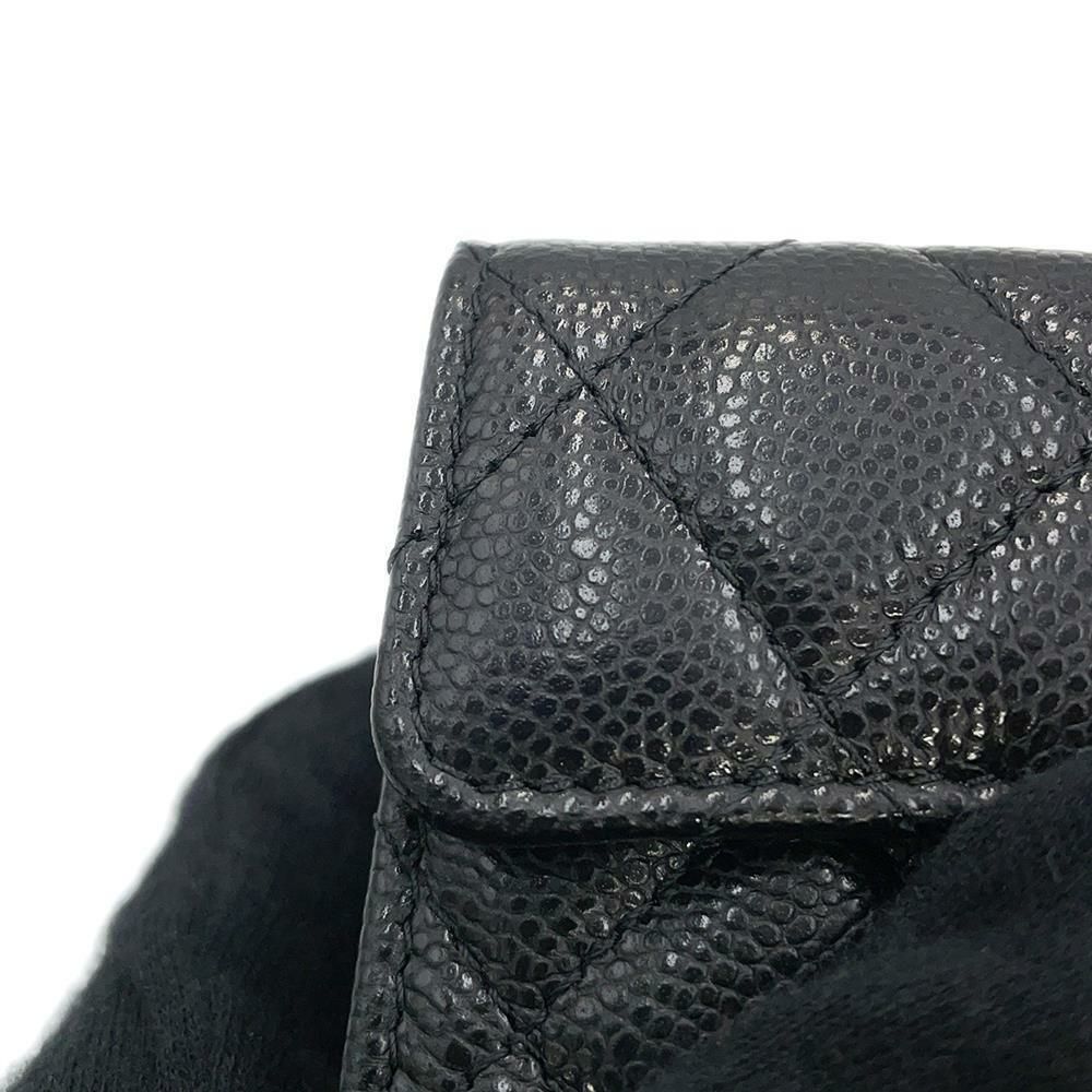 シャネル 三つ折り財布 マトラッセ ココマーク クラシック スモール フラップ ウォレット AP0230 CHANEL 黒