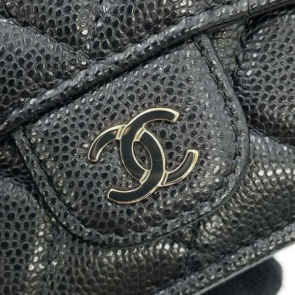 シャネル 三つ折り財布 マトラッセ ココマーク クラシック スモール フラップ ウォレット AP0230 CHANEL 黒