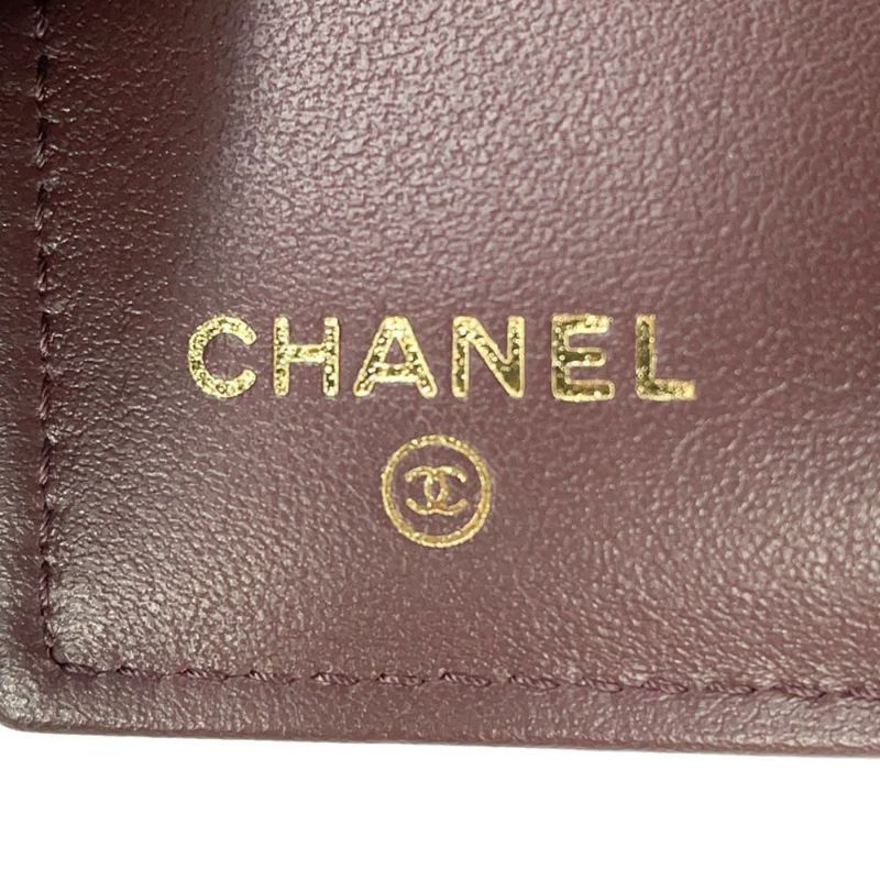 シャネル 三つ折り財布 マトラッセ ココマーク クラシック スモール フラップ ウォレット AP0230 CHANEL 黒
